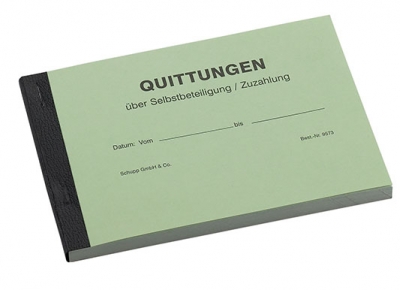 Quittungsblock fr Zuzahlungen / Selbstbeteiligung