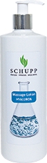 Schupp Massage-Lotion HYALURON Paraffinfrei 500 ml + 1 Spender